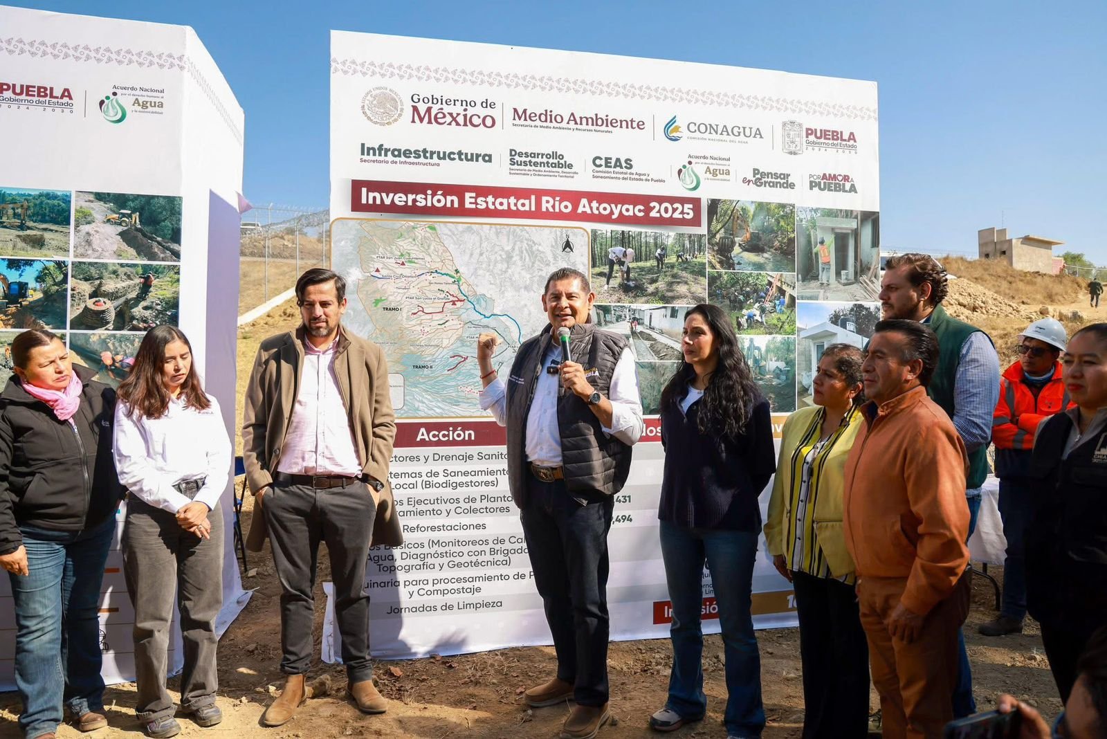 Gobernador Armenta revisó avances del 30% en el proyecto integral de saneamiento del río Atoyac
