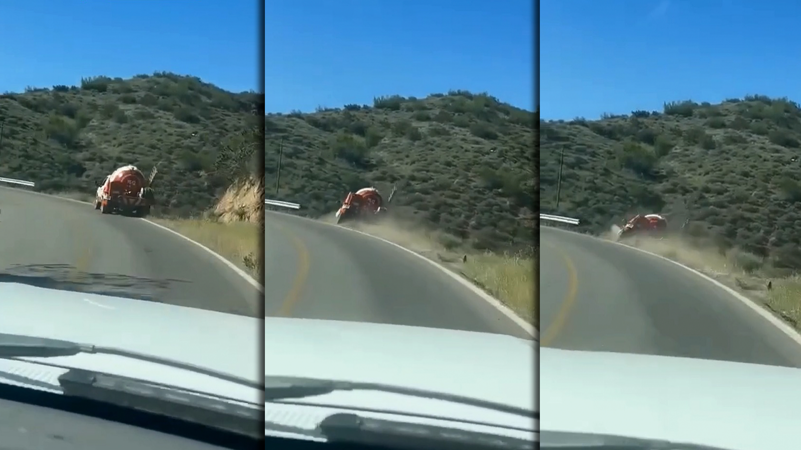 Accidente de pipa de gas en la carretera Tehuacán–Huajuapan