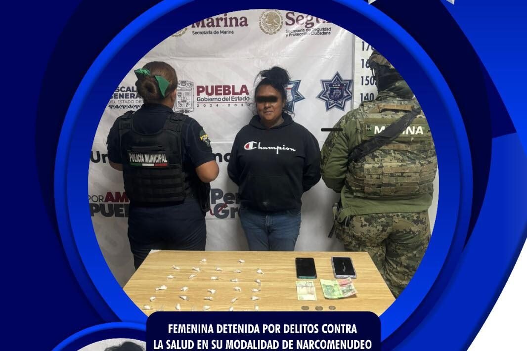 Atrapan a presunta narcomenudista en Izúcar