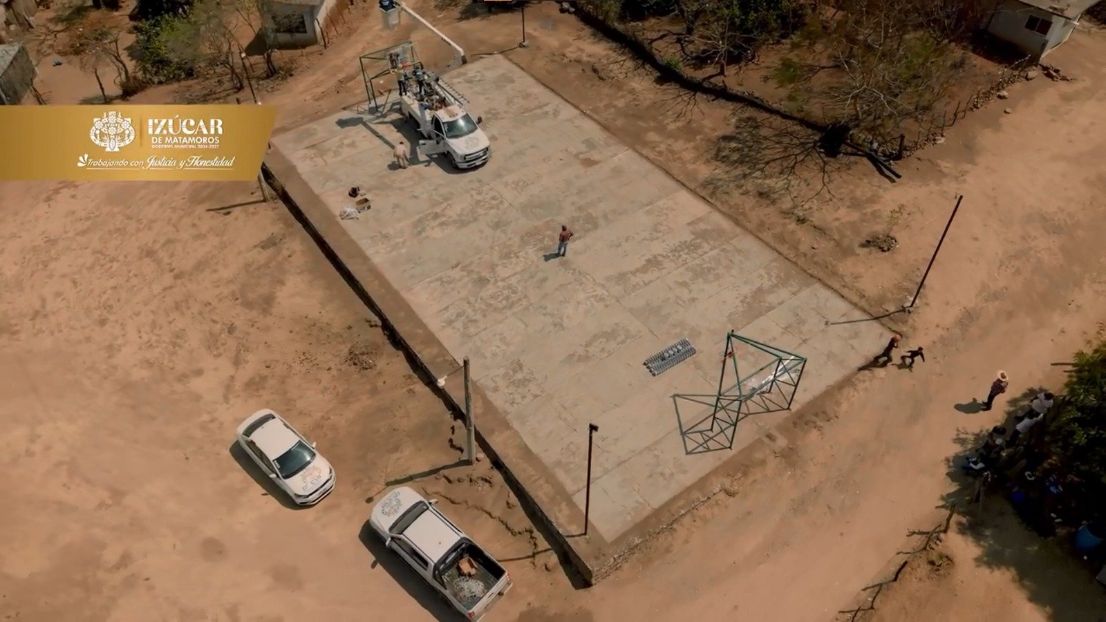 Instalan infraestructura deportiva en comunidad de Los Limones