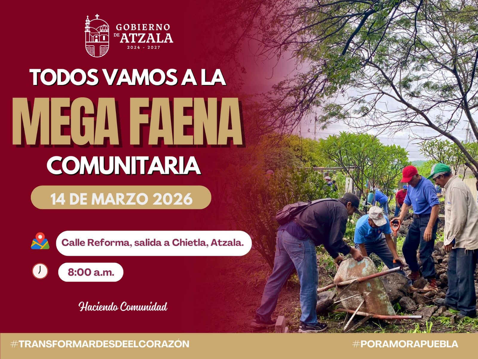 Convocan a jornada de limpieza en el camino a Chietla