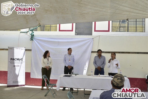 Imparten capacitación sobre el programa PACMyC 2026 en Chiautla