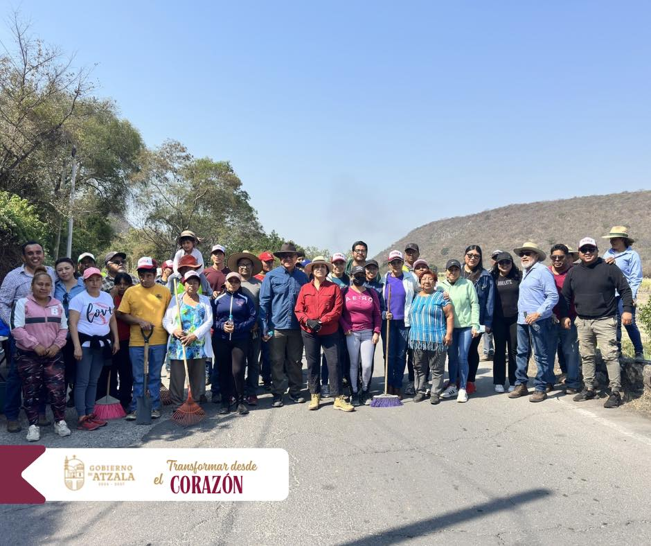 Realizan jornada de trabajo comunitario en Atzala