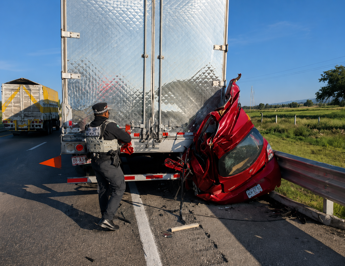 Choque por alcance deja dos muertos en la autopista Puebla-Orizaba