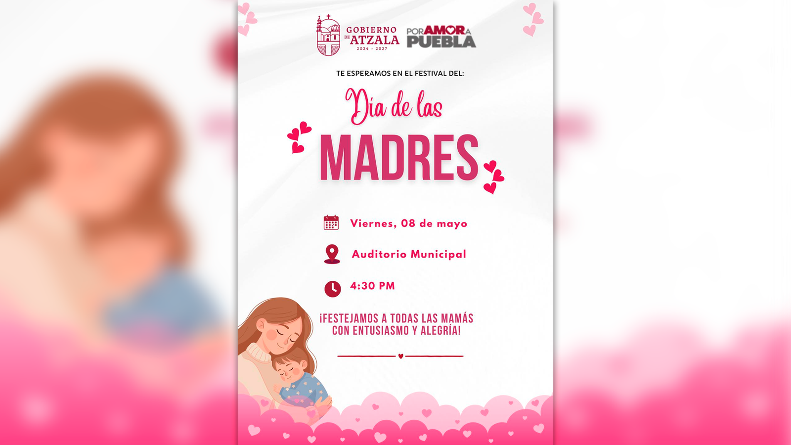Gobierno de Atzala celebrará a las madres del municipio