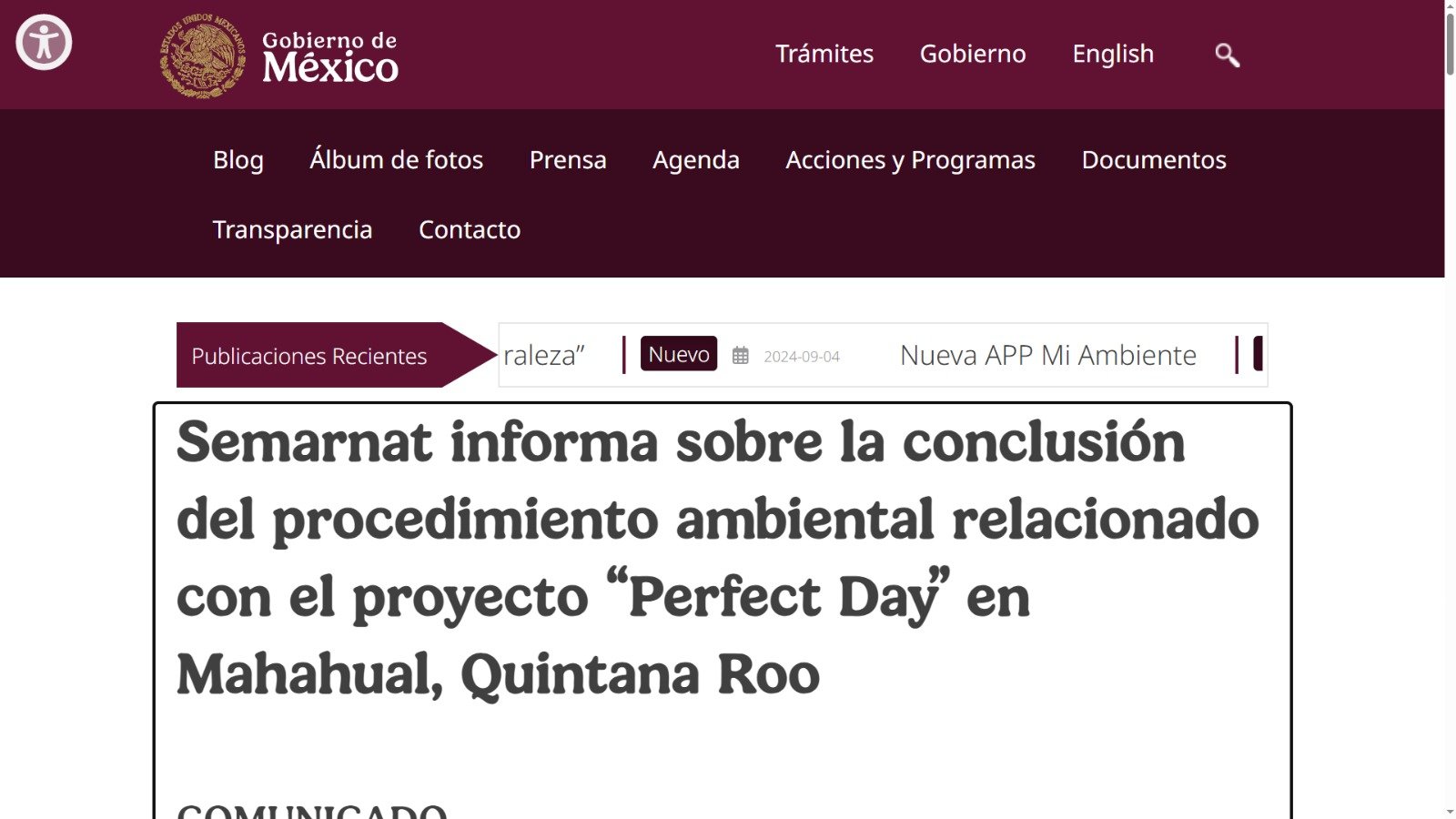 Semarnat cancela Perfect Day pero omite acuerdo clave
