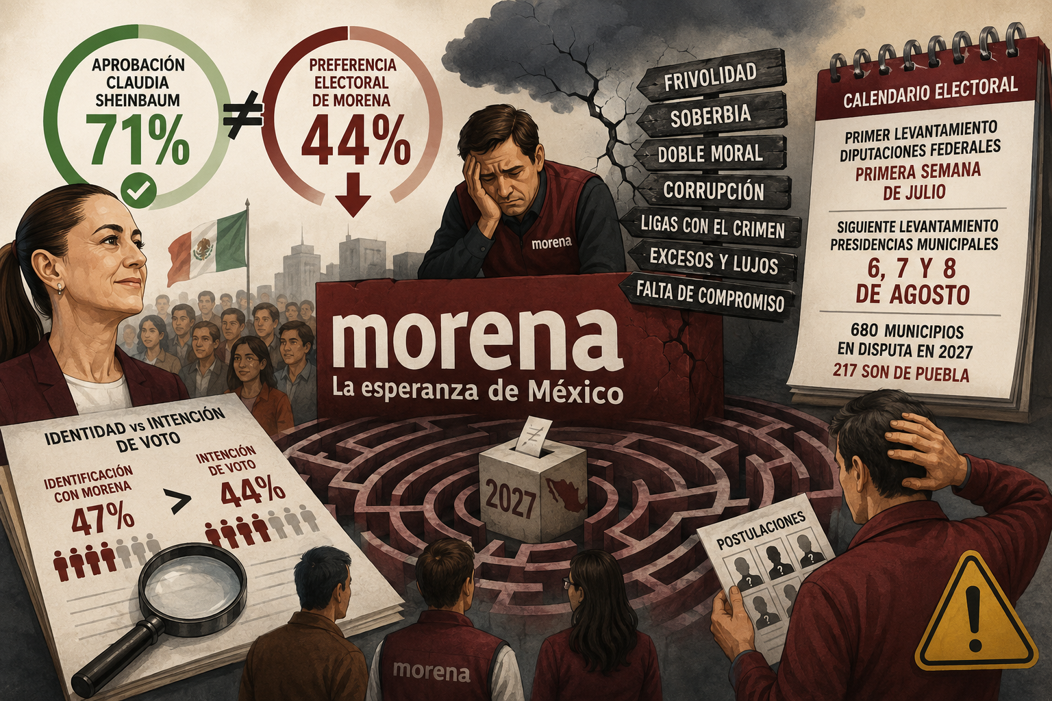 Morena, aún bajo y las prisas del calendario