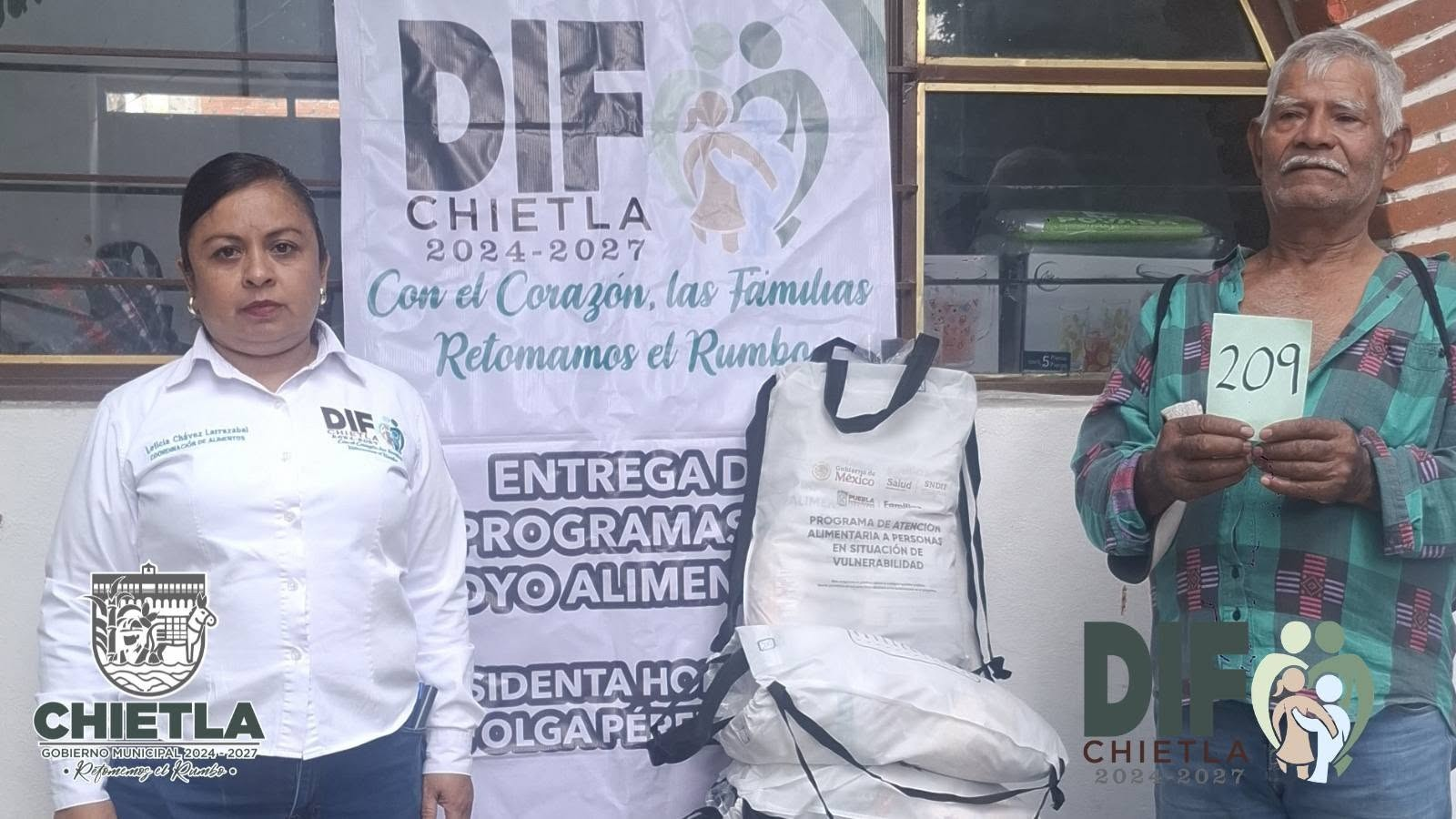 Autoridades de Chietla entregarán más de 2 mil apoyos alimentarios