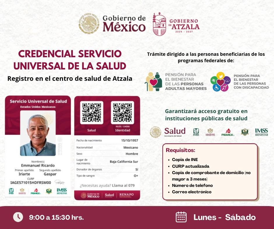 Atzala mantiene registro para credencial de salud