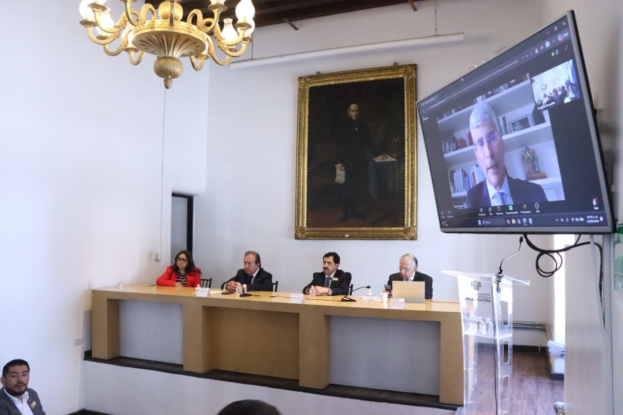 El Congreso del Estado de Puebla fue sede de videoconferencia internacional para fortalecer el intercambio legislativo