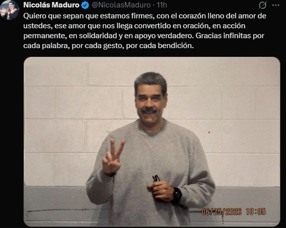 Maduro difunde fotos desde prisión en Estados Unidos