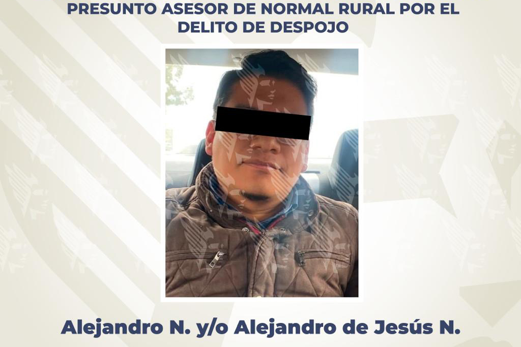 Detienen a presunto asesor por despojo en Normal de Teteles