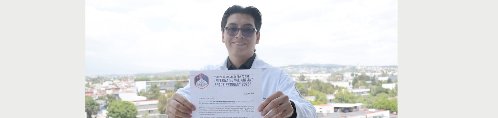Egresado BUAP, seleccionado para participar en el International Air and Space Program 2026
