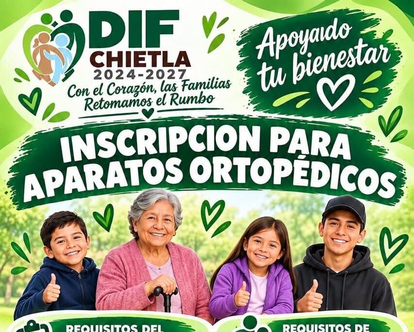 DIF Chietla abre registro para entregar aparatos ortopédicos