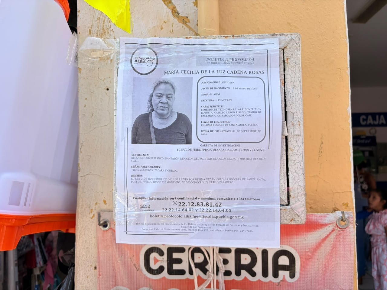 Realizaron búsqueda pacífica por María Cecilia en Izúcar
