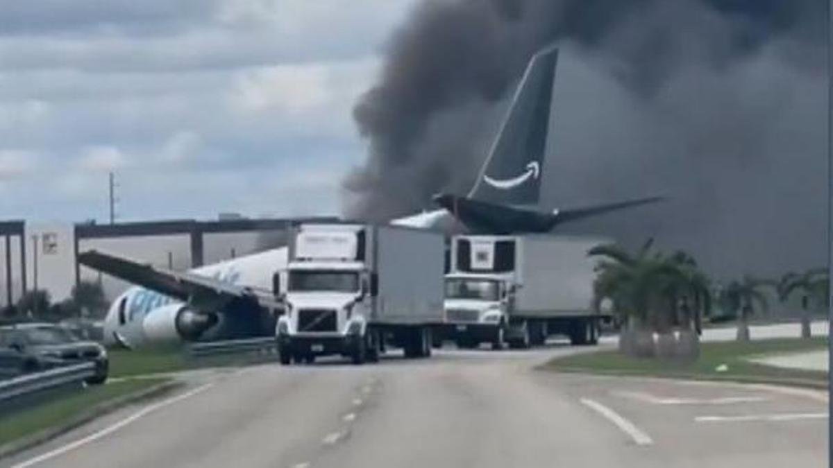 Avión de Amazon se estrella en Miami: cinco muertos