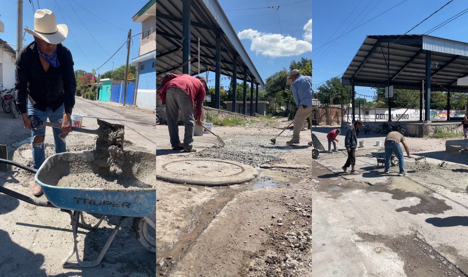 Dental Negro aporta materiales para bacheo en Buenavista