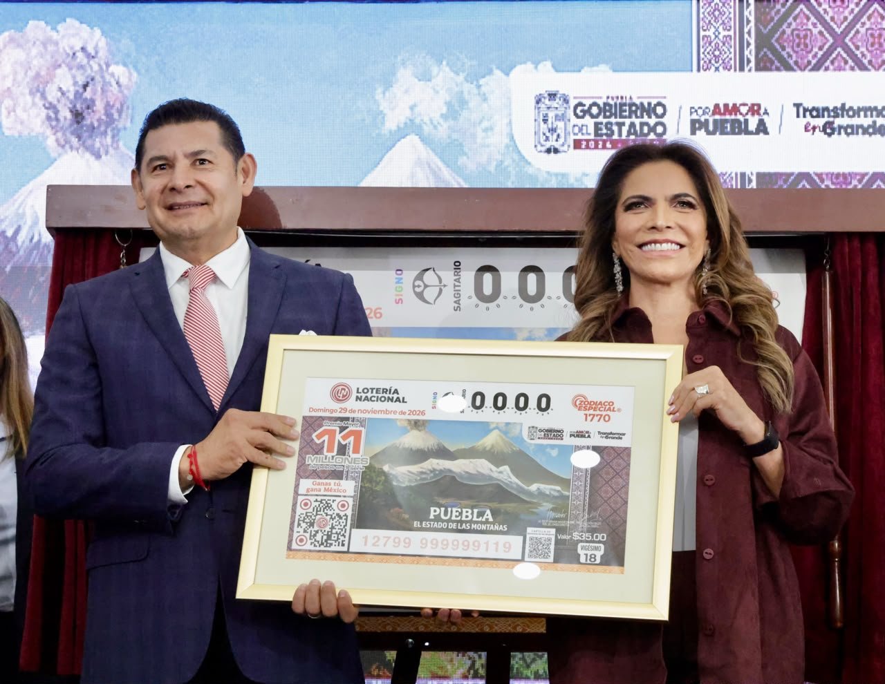 Lotería Nacional dedica sorteo especial a Puebla, estado de las montañas