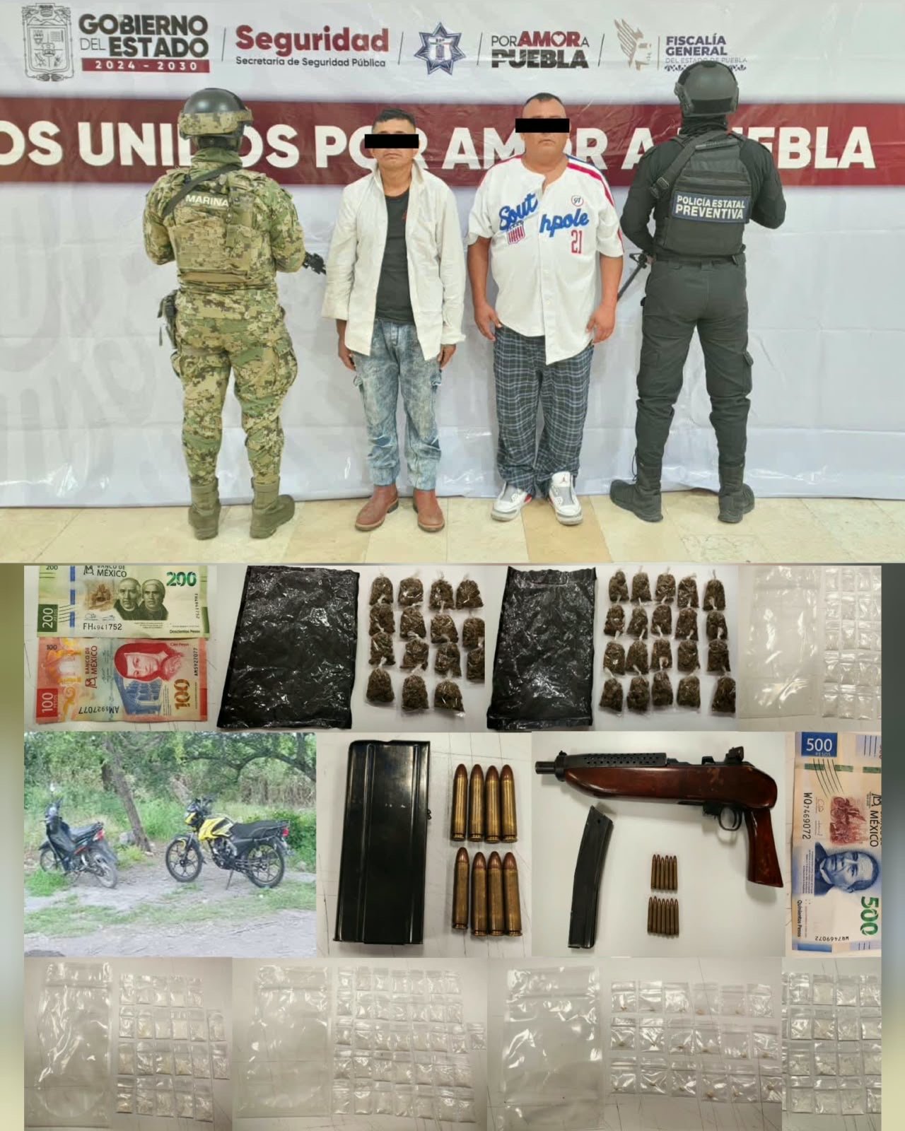 Detienen SSP y MARINA a líder del grupo delictivo “Los Pelones” de Ahuehuetzingo